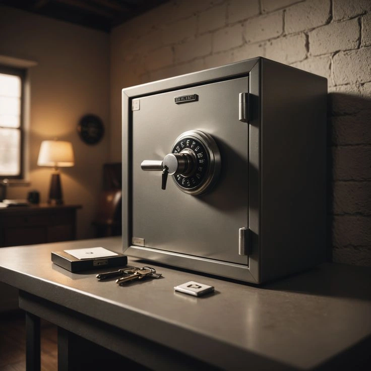 Fireproof safe interior after fire test